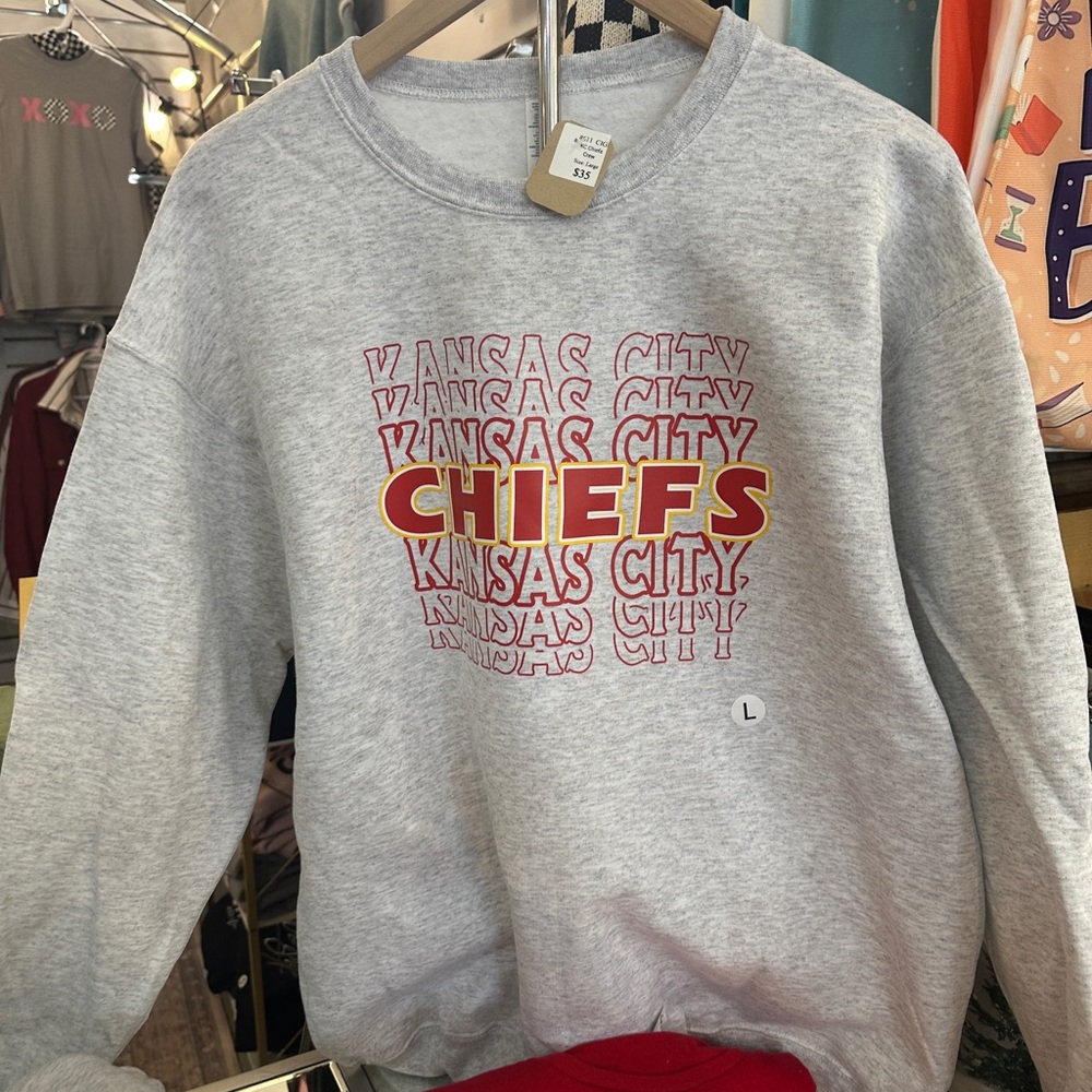 KC Chiefs Crewneck Ash Grey